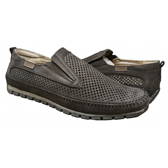 Мокасин чоловічий шкіряний - 2618 brown mustang perforation Мокасин чоловічий шкіряний - 2618 brown mustang perforation