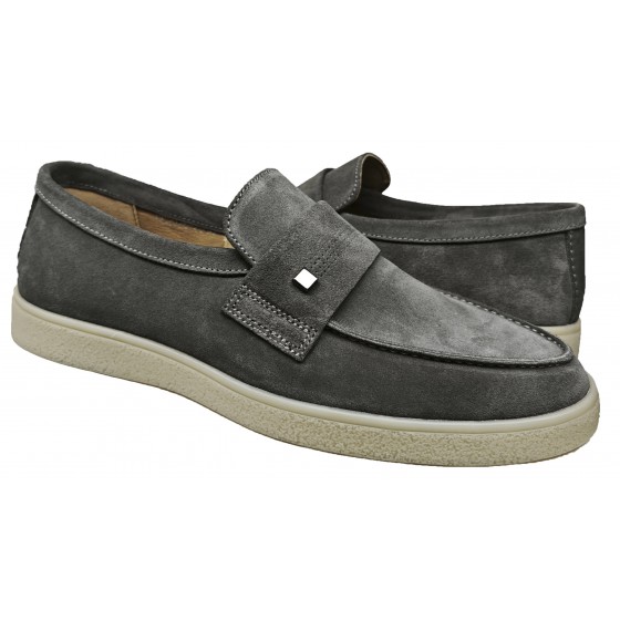 Лофер чоловічий шкіряний - 2609 gray suede