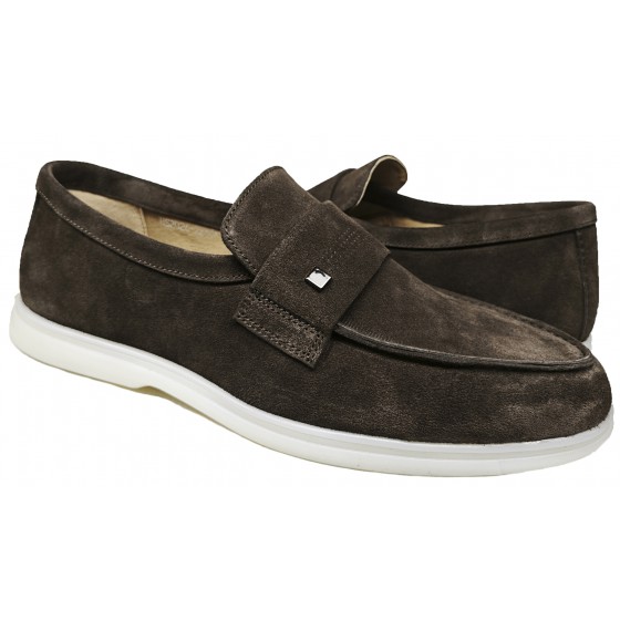 Лофер чоловічий шкіряний - 2609 brown suede