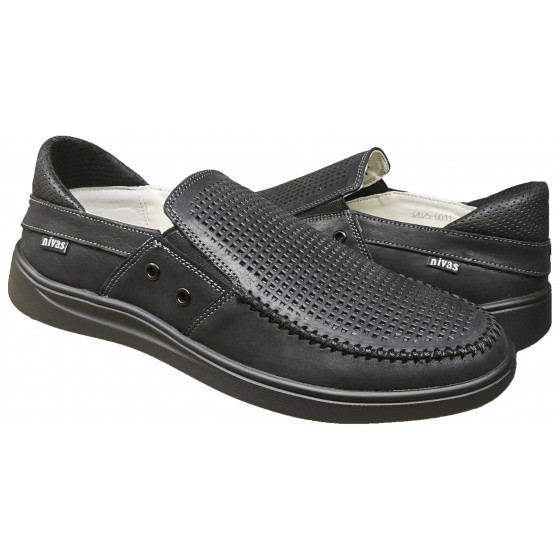 Мокасин чоловічий шкіряний перфорація чорний - А-11 mustang leather perforation black Мокасин чоловічий шкіряний перфорація чорний - А-11 mustang leather perforation black