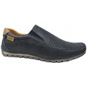 Мокасини чоловічі шкіряні перфорація - 2402 blue perforation