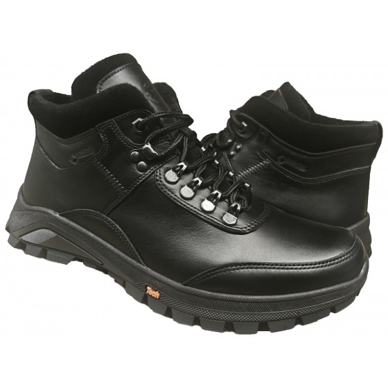 Черевики чоловічі шкіряні - 2525 black front