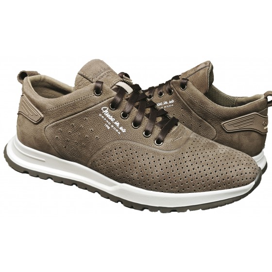 Туфлі чоловічі шкіряні нубук лате перфорація - А-1 nubuck latte perforation