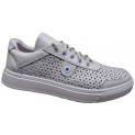 Кеди жіночі шкіряні перфорація бежеві - 2306 beige perforation