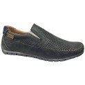 Мокасини чоловічі шкіряні перфорація - 2402 khaki perforation