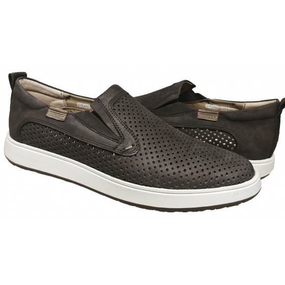 Туфли мужские кожаные - 2601 brown mustang perforation