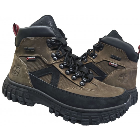 Черевики чоловічі зимові - 2421 black + brown