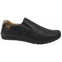 Мокасини чоловічі шкіряні - 2402 black perforation