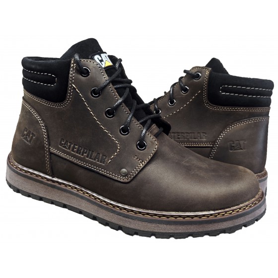 Ботинки зимние мужские кожа коричневый крейзи - N-82 Crazy Brown