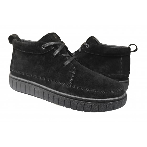 Черевики зимові чоловічі - 2652, black suede Черевики зимові чоловічі - 2652, black suede