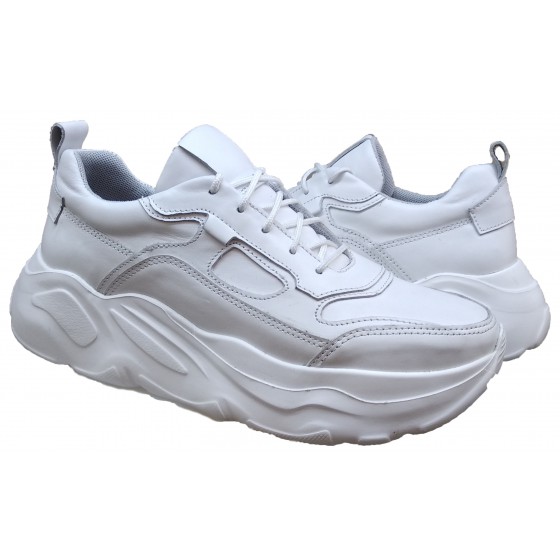 Кросівки жіночі шкіряні білі - Sneakers M-22 white