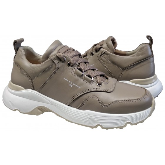 Кросівки жіночі шкіряні капучіно - Sneaker M-2023 cappuccino