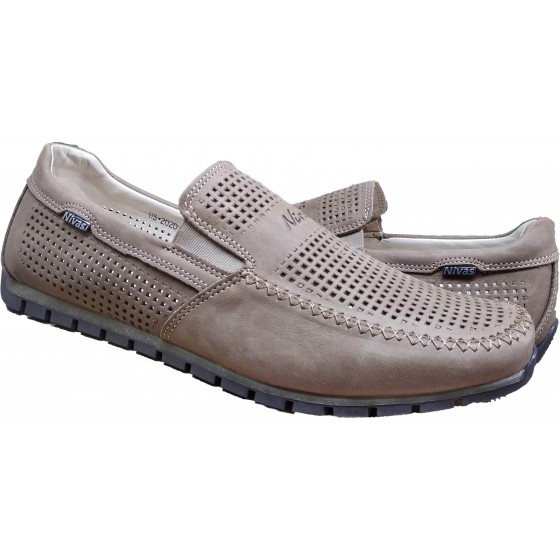 Мокасини чоловічі шкіряні лате перфорація - 32 leather laté mustang perforation