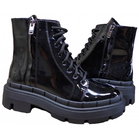 Черевики жіночі лакові - 026 black lacquer