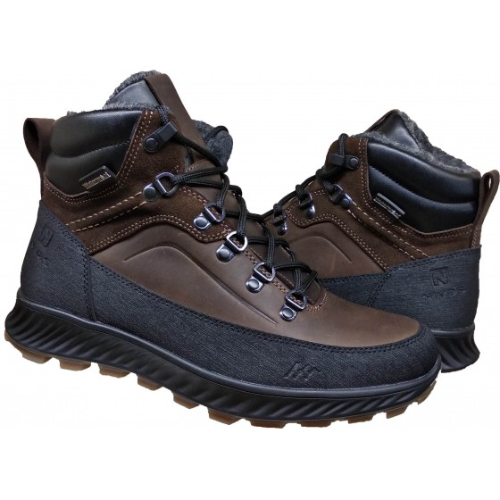 Черевики чоловічі шкіряні крейзі коричневий - 006 crazy brown + rubber