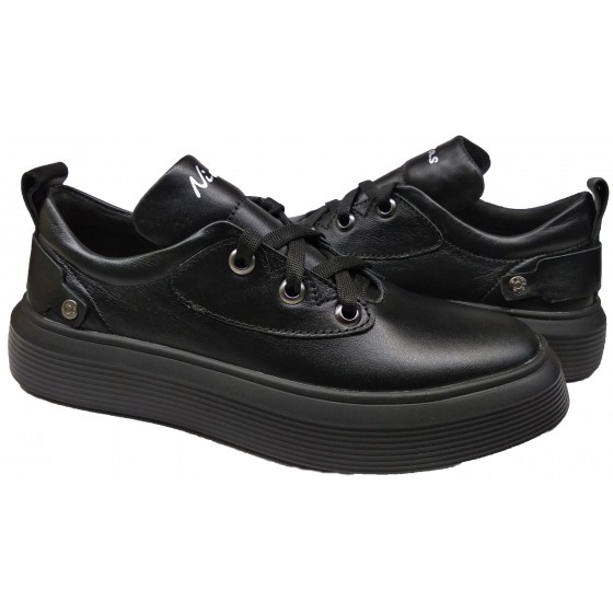 Кед жіночі шкіряні чорні - № 2305 black