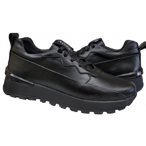 Кросівки жіночі шкіряні чорні  - M-30 black leather 