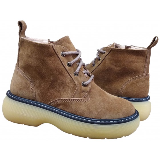 Черевики жіночі шкіряні - 028 velor caramel
