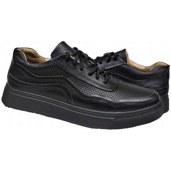 Кеди жіночі шкіряні чорні - 2308 black
