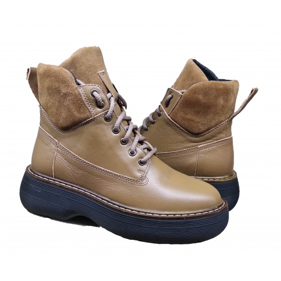 Черевики жіночі шкіряні - 22 caramel