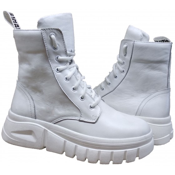 Черевики жіночі шкіряні білі - 021 white
