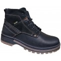 Черевики зимові чоловічі шкіра чорний крейзі плюс нубук - N-1 Crazy Black and Nubuck