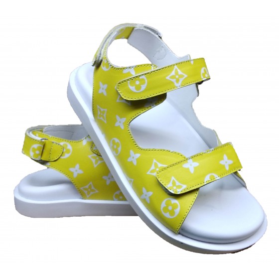 Сандалії жіночі шкіряні лимон - M-28 leather lemon