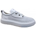 Кед жіночий шкіряний білий перфрація - 2305 white perforation