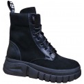 Черевики жіночі шкіряні - 021 black suede