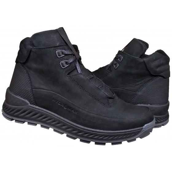 Черевики чоловічі шкіряні нубук гідрофобний - 018 nubuck black