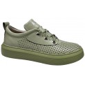 Кеди жіночі шкіряні перфорація авокадо - 2305 avocado perforation