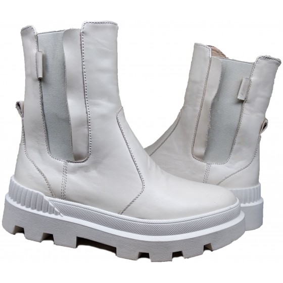 Черевики жіночі шкіряні - 020 light beige