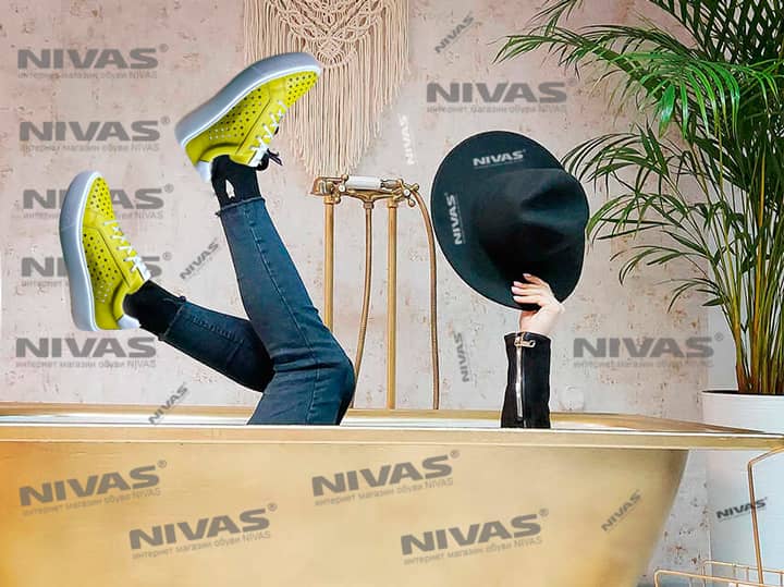 На зображенні колаж з взуттям Nivas